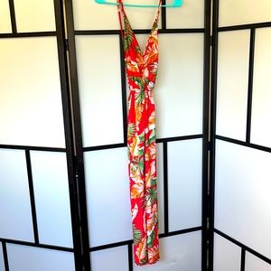 Summery red maxi dress